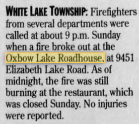 Oxbow Lake Pavilion - 22 Sep 1997 Destroyed By Fire (newer photo)